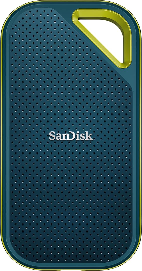 SanDisk 2TB Extreme PRO Portable SSD, Up to 2000MB/s Read Speeds, Monterey | External SSD, USB-C, Water & Dust Resistant, Up to 3M Drop Protection, 256 bit AES Encryption, Ideal for PC, Mac, Consoles