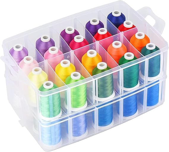 Simthread 40-Color 40 Spools 550Yds 40WT Polyester Embroidery Thread Kit