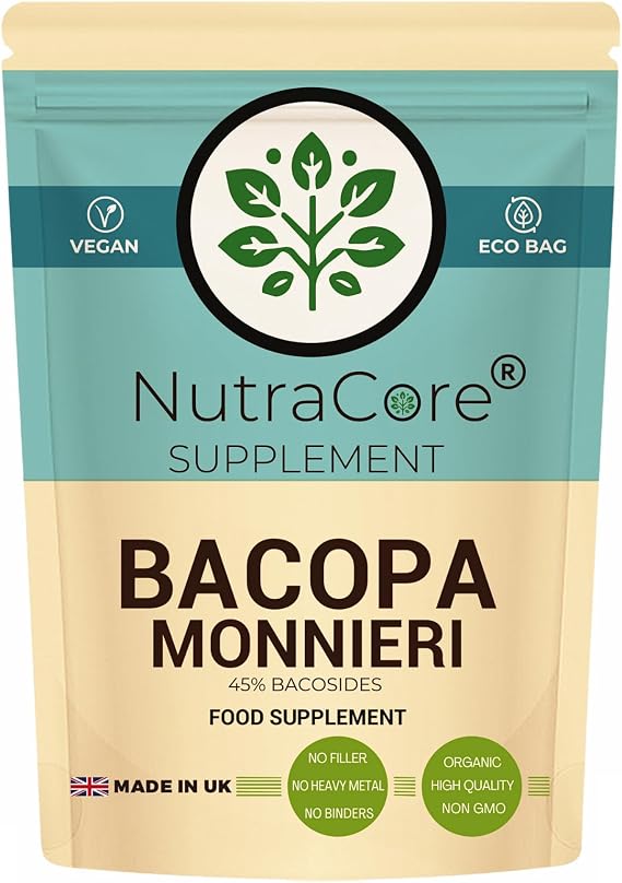 Bacopa Monnieri 5000mg | Bacopa Capsules | 90 Vegan Caps | UK