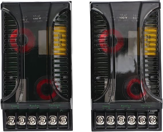 Headerbs 2 Way Car Audio Crossover 2 Pack Speaker Tweeter Passive Crossover Divider with Overcurrent 300 Watts HEADERBSQY7SGW1CHK
