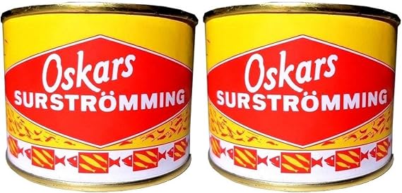 Oskars Surströmming Fish Boxes 440 g / 300 g (Fermented Sardines) Pack of 2
