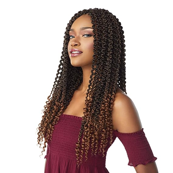 Sensationnel Crochet braids Lulutress 3X Pre-Looped 3D Passion Twist 18" (3-PACK, 1)