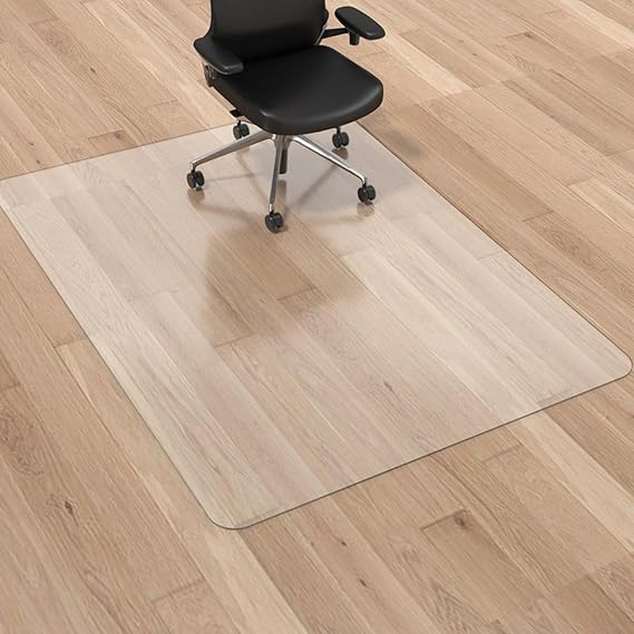 Office Chair Mat for Carpet Floors, Desk Chair Mats for Rolling Desk on Low and Medium Pile Carpets, Rectangle Computer Gaming Plastic Floor Mats for Office Chair on Carpet (Color : Clear)