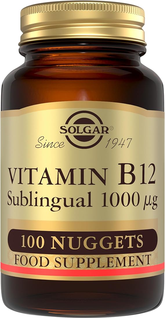 Solgar Vitamin B12 Sublingual Chewable Nuggets - Food Supplement, Pack of 100 - Supports Energy Metabolism - Vegan