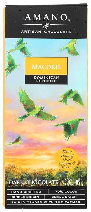 Amano Artisan Chocolate, Bar Chocolate Macrois, 3 Ounce