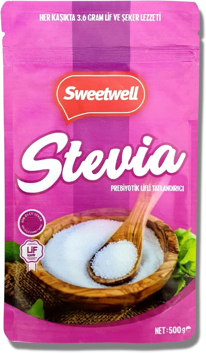 Sweetwell Stevia Prebiotic Fiber Powder Table Sweetener 500 Gr