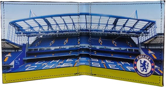 Chelsea FC Official Soccer Gift Embossed Crest Stadium Wallet Black