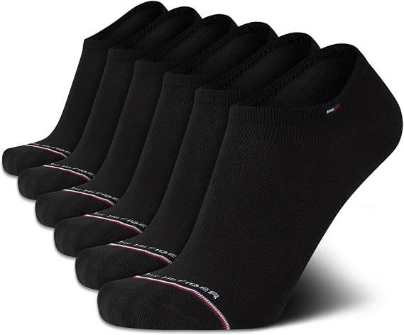 Tommy Hilfiger Mens 5 Pack Cotton Moisture Wicking Low Cut Ankle Socks