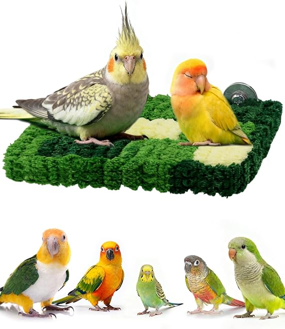 Warm Coral Fleece Bird Perch, Soft & Gentle for Sensitive Feet