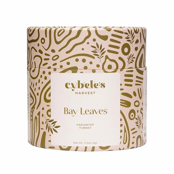 Cybeles Harvest Bay Leaves Whole 0.2oz, Dried Turkish Bay Leaf, Aromatic Herb for Soups Stews Sauces