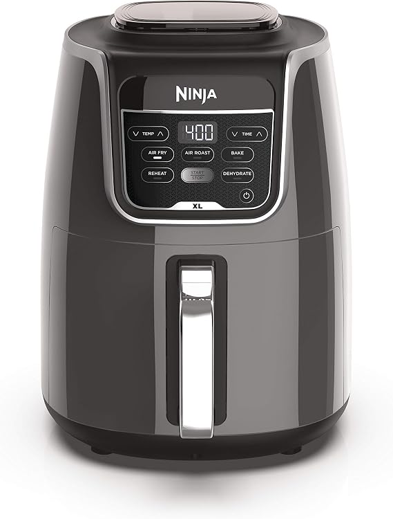 Ninja Air Fryer XL, 5.5 Qt, 5-in-1, Grey, AF150AMZ | Air fry, roast, reheat, dehydrate, 1750W, 400F max, Fits 3 lbs wings, Dishwasher-safe