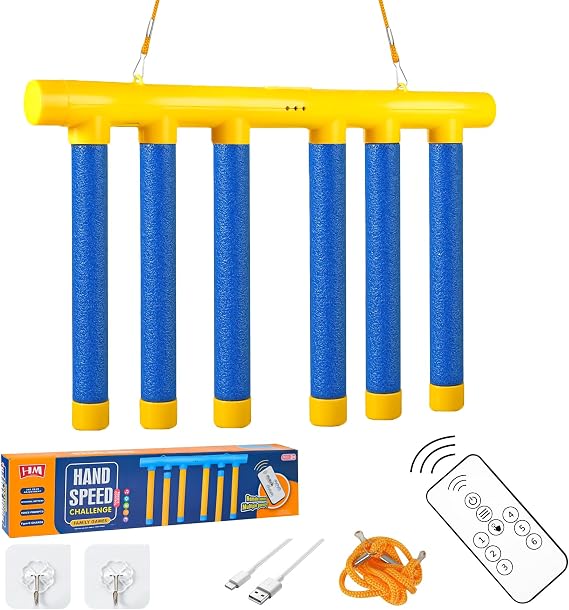ATG Reflex Drop Sticks Game Challenge Game Solo/Dual Play & Remote Control