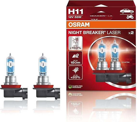 Osram H11%150 Fazla Işık Night Breaker Laser 12V [Enerji Sınıfı A]