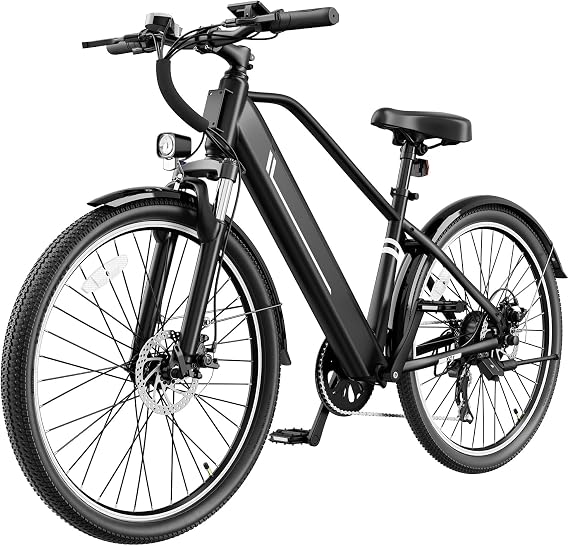 Electric Bikes for Adults,1000W Electric Bike, 26" Ebikes for Adults with 375Wh Removable Battery, 25MPH&40Miles Long Range Bicycles, Commuter Ebike for Men/Women, UL Certified (Standard eBike, Black)