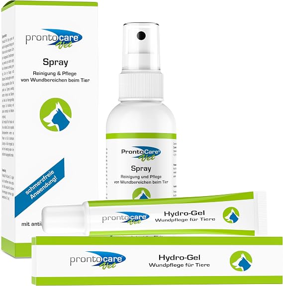 Saver set 'Wound Spray and Gel 75/20ml Optimal Professional Wundpr Products Pet Wound Treatment for Small Animals Dogs and Cats Fast Healing and excellent