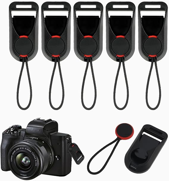 Pack of 6 Camera Strap Adapter Camera Strap Quick Release Mounting System Adapter Quick Release Buckles Quick Release Clips with Most DSLR DLSM to Install Hand Strap