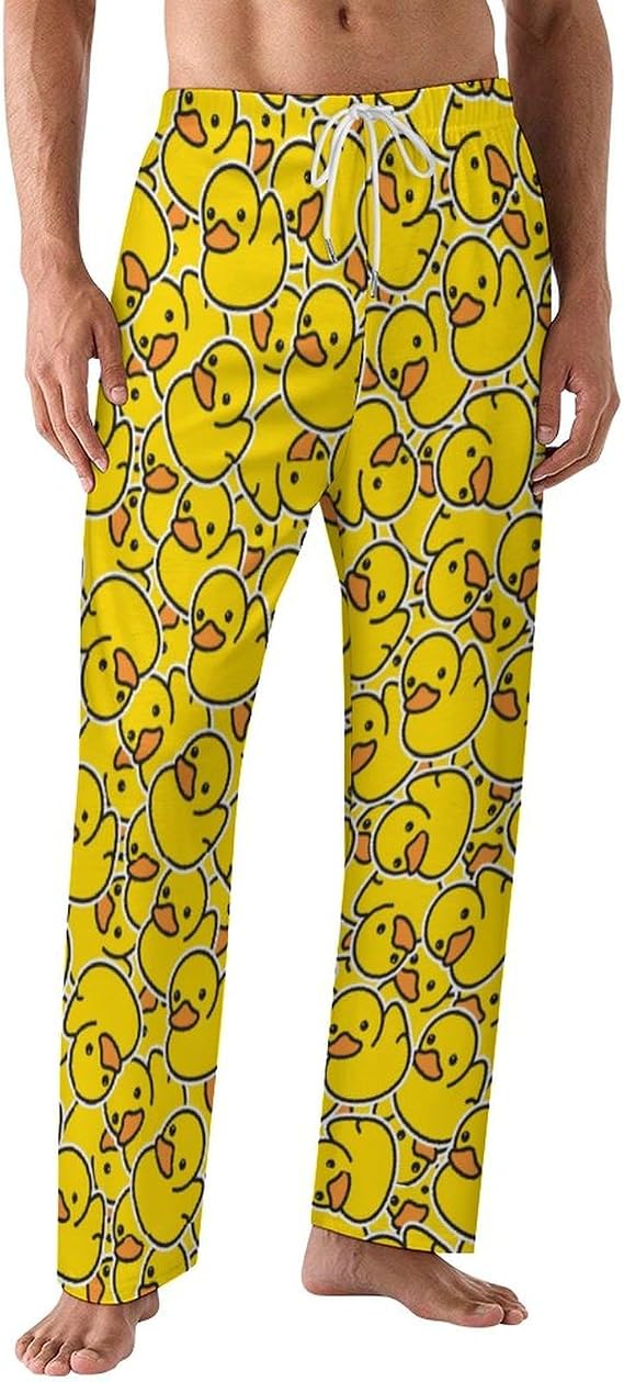 Funny Mens Pajama Pants Lightweight Soft Lounge Pant Sleep Pj Bottoms for Men With Pockets