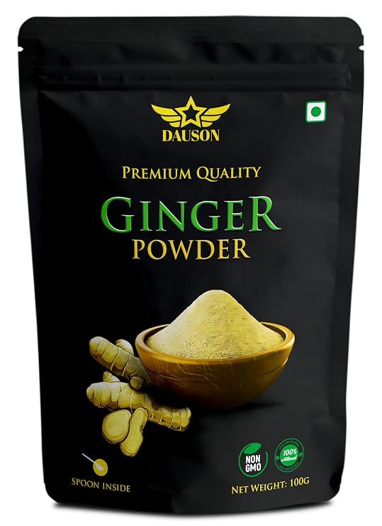 DAUSON Ginger Powder, Pure Ground Ginger Spice, Fine Powder for Cooking, Baking, Tea & Smoothies, Natural, No Artificial Additives - 3.53 Oz