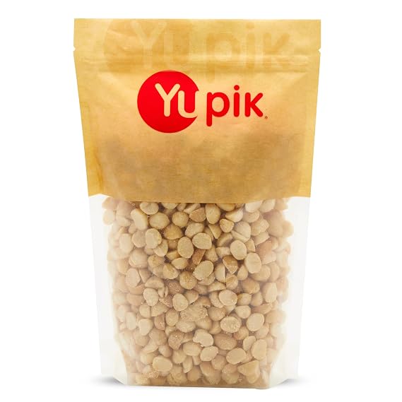 Yupik Macadamia Nuts, Medium Pieces, 2.2 lb (35.2 oz), Raw and Unsalted, Gluten-Free and Kosher, Unroasted Oil-Free Nuts with Creamy Flavor, Source of Fiber, Ideal for Baking, Cooking, and Healthy Snacking