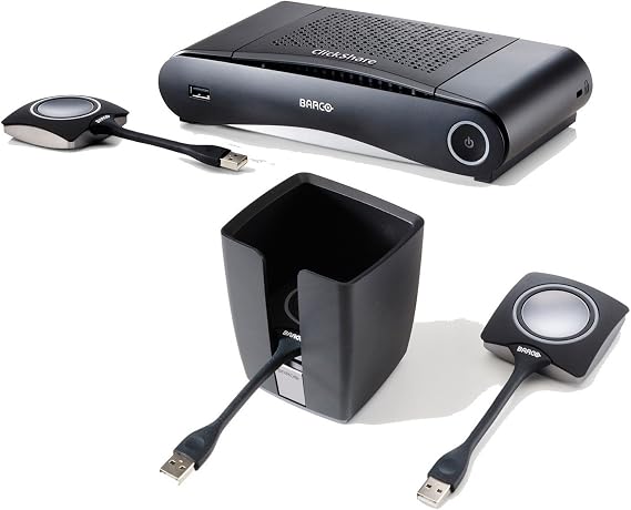 Barco CS-100 Bundle | Standalone Wireless Presentation System with ClickShare Tray and 2 Buttons
