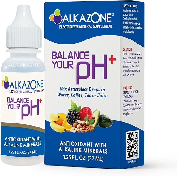 Alkazone Balance Your pH Plus Antioxidants Alkaline Mineral Drops Enhance Your Hydration with Every Drop!