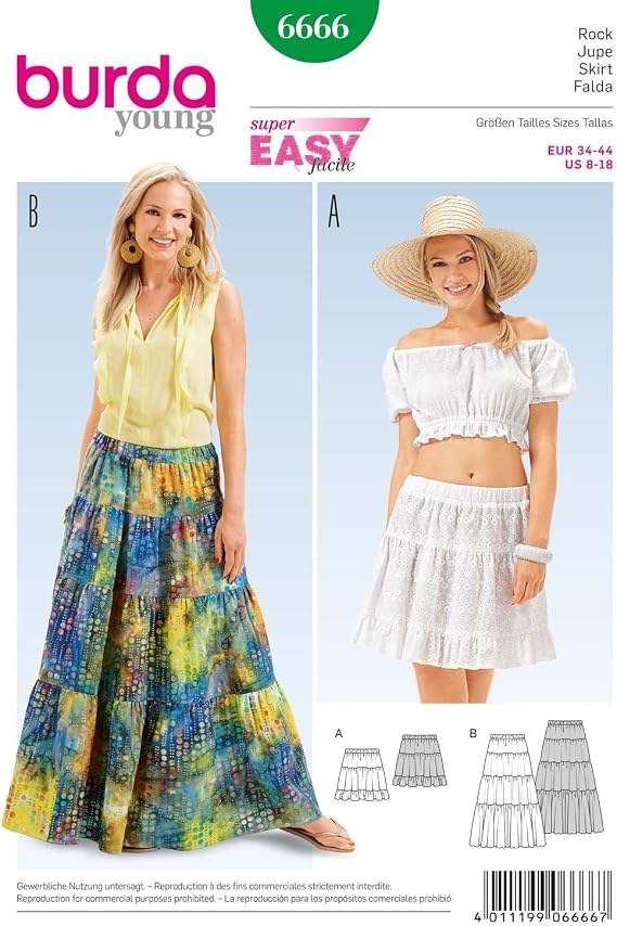 Burda Sewing pattern 6666 super easy Misses Dress & Blouse