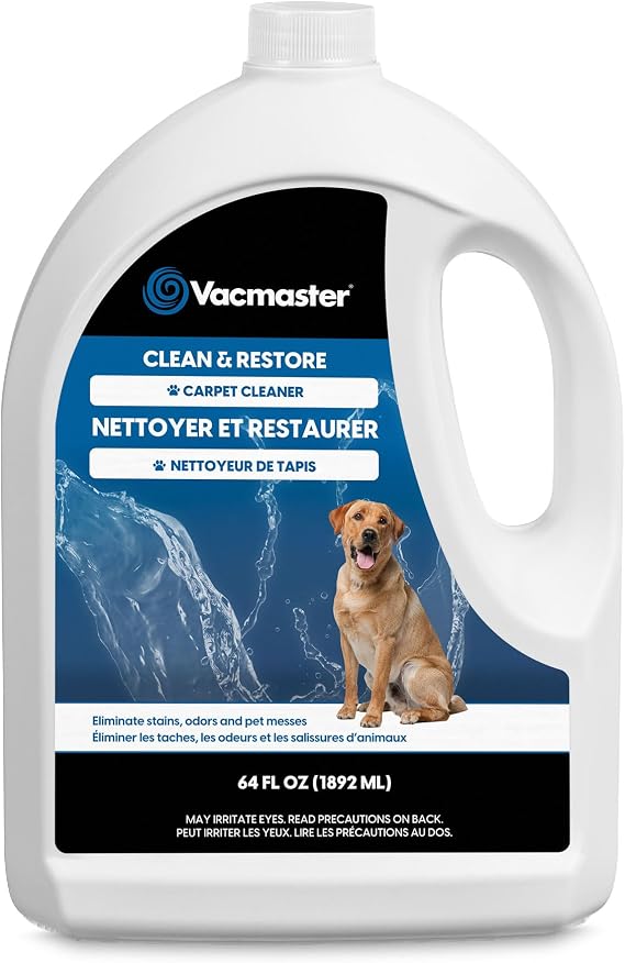 Vacmaster CCS03 Carpet Cleaning Shampoo Solution for Stain Removal 64 oz