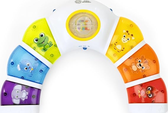 Baby Einstein Glow & Discover Light Bar Musical Toy, Activity Station, Sitting Up and Tummy Time Toy, Color and Animal Learning Toy, Infant Ages 3 Months+