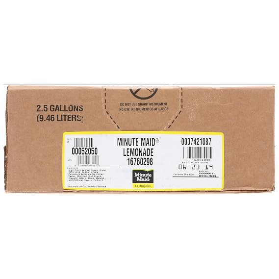 Supply Depot Minute Maid Lemonade Syrup 2.5 Gallon Bag in Box BIB