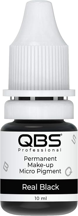 QBS Microblading Pigments for Eyebrows 10ml, Eyebrow Dye, Real Black