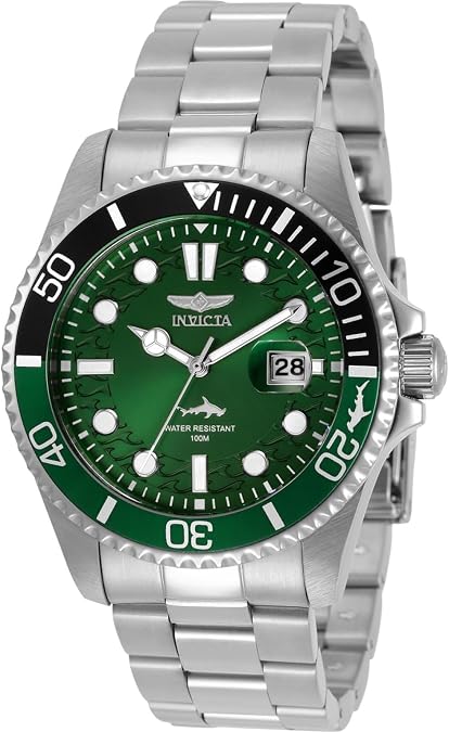 Invicta Pro Diver Men 43mm Stainless Steel Steel Green dial PC32 Quartz