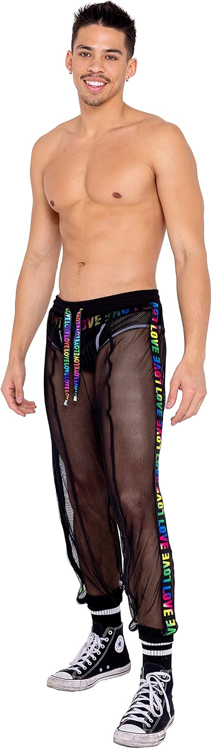 Roma Pride Collection Men’s Sheer Fishnet Jogging Pant