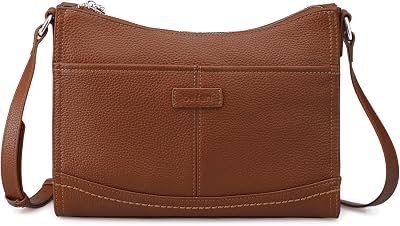 befen Genuine Leather Crossbody Bags for Women, Womens Small Purse with Built in RFID Blocking Wallet Anti-Theft Handbags