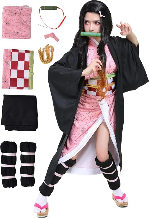 Miccostumes Women's Kimono Cosplay Costume (L, Multicolored)