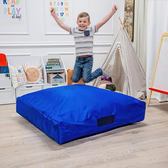 Foamma Crash Pad (36 X 36) (3 Ft X 3 Ft) Sensory Crash Pad with Foam Blocks for Autistic Kids, Soft Fabric & Washable Cover Ideal for Kids and Adults to Jump, Play, or Relax