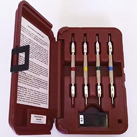 Mohs Hardness Test Kit, Mohs Hardness Picks, 4 Pack Mohs Hardness Tester, 2-9 Scratch Tester for Industrial Mineral Identification Kit Gem Jade Jewelry
