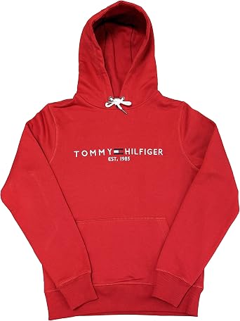 Tommy Hilfiger Men's Fleece Lined Logo Hoodie Black