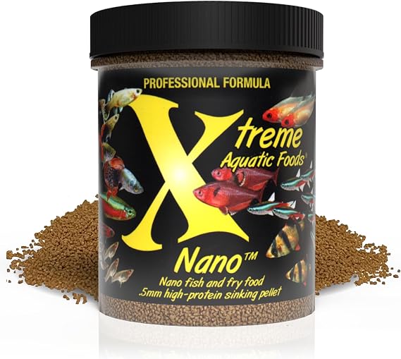 Xtreme Nano 0.5mm Sinking Pellets - Small & Community Fish Food (5oz)