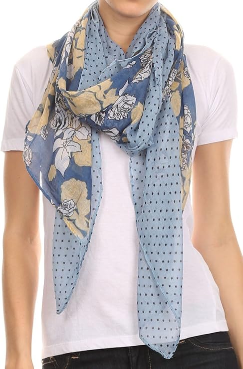 LL Womens Lightweight Blanket Scarf Chic Colorful Rectangle Wrap Pareo Sarong