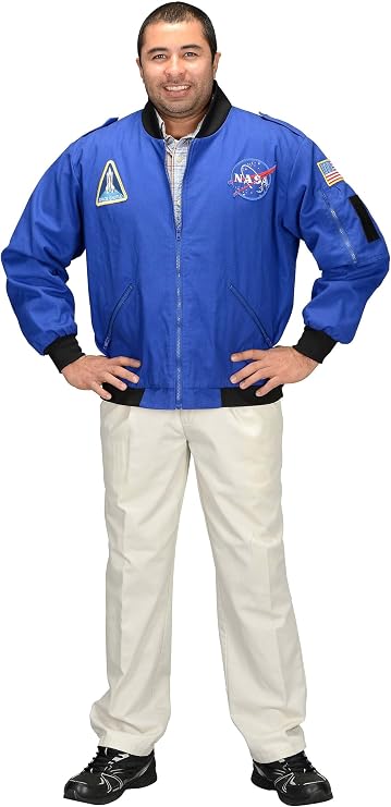 Aeromax Adult NASA Astronaut Flight Jacket, Large, Blue