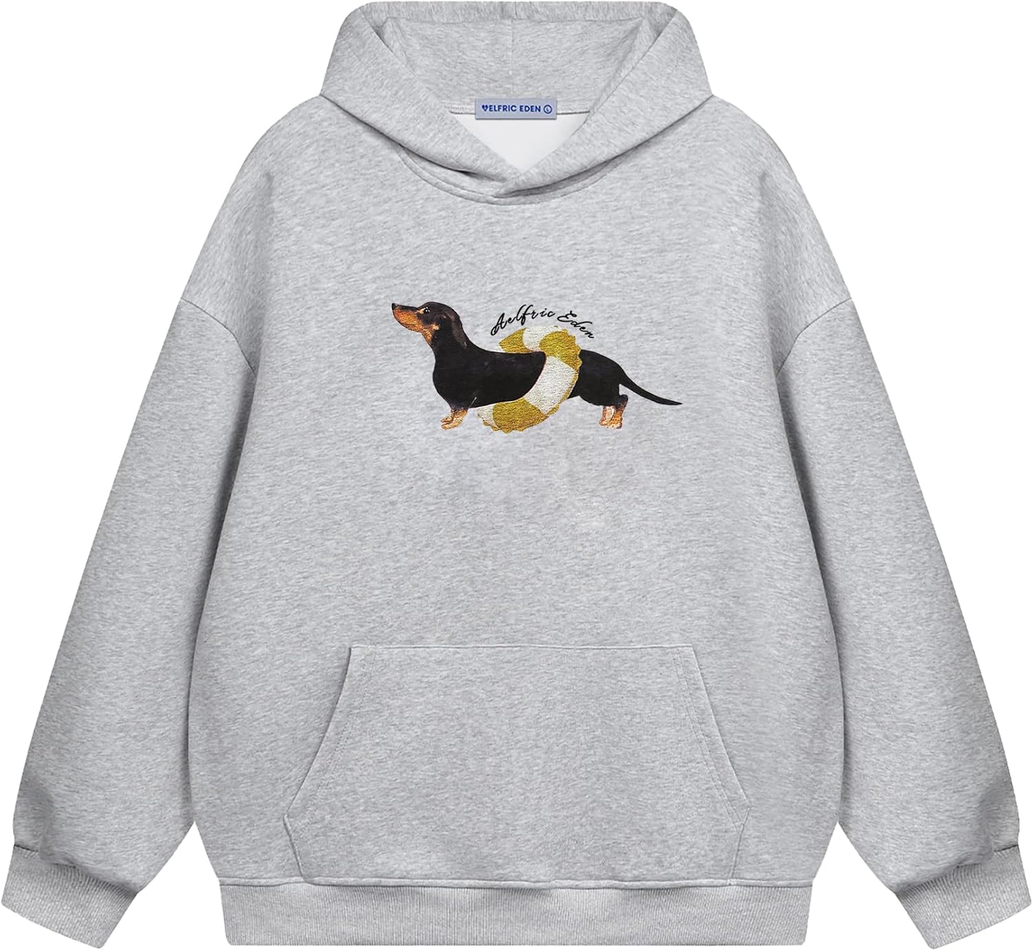Aelfric Eden Cartoon Dog Hoodie Mens Dachshund Hoodie Womens Oversized Hoodie Dachshund Sweatshirt Y2 K Unisex Hooded with Pattern Basic Sports Tops with Hood Streetwear