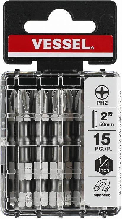 (US Model) VESSEL IMPACT BAL Torsion Bit +2x50 (2") 15PC. (Case)