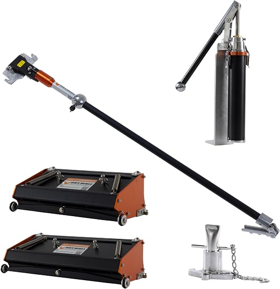 Drywall Master Standard Flat Finishing Box Set- 10" & 12" Boxes with 34" 180 Sure-Stop Handle, Pump & Filler Professional Drywall Finishing Tools Kit- Chicago Family Owned