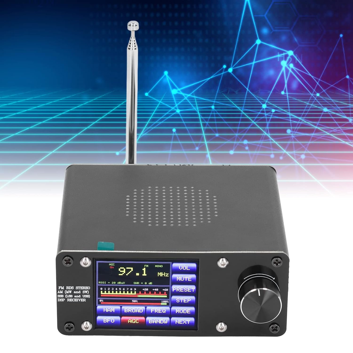 Full Band Radio Receiver， Si4732 Full Band Radio Receiver FM LW MW SW SSB Portable Handheld Recorder Si4732 2.4in Touch Screen