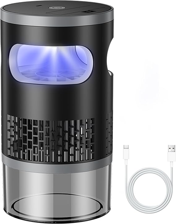 Mosquito Zapper, Fly Zapper Indoor & Outdoor, Fly Catcher with UV Light, Electric Fly Killers with 2 Lighting Modes and Type-C Charging for Pool, Kitchen, Office, Camping, Dorm, Bedroom, Garage