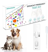 Dog and Cat Pregnancy Test kit at Home, Dog Urine Test,Cat Urine Test,10-15 Minutes to Obtain Test Results, Accuracy Rate of Over 98.8%, Painless, Accurate and Quick