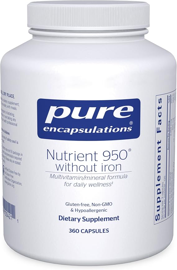 Pure Encapsulations Nutrient 950 Without Iron, 360 Capsules