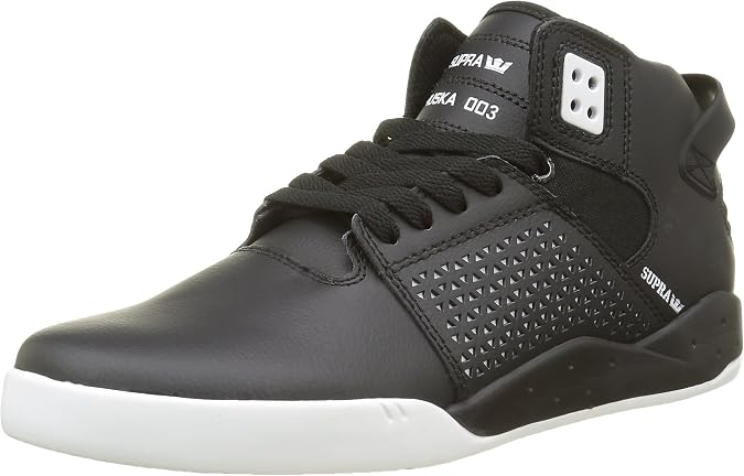 Supra Men's Skytop III Black Leather Sneaker Men's 8, Women's 9.5 D (M)