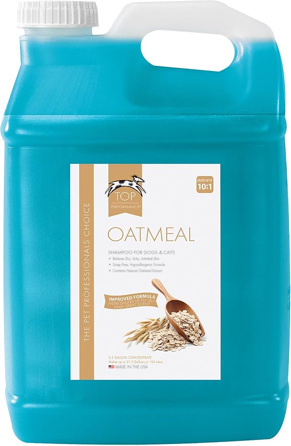 Top Performance Oatmeal Dog and Cat Shampoo, 2-1/2-Gallon