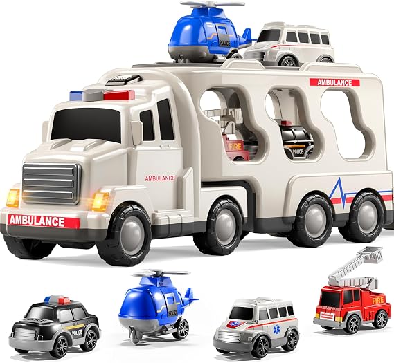 Ambulance Truck Toys Set for Kids 3-5 Years Old